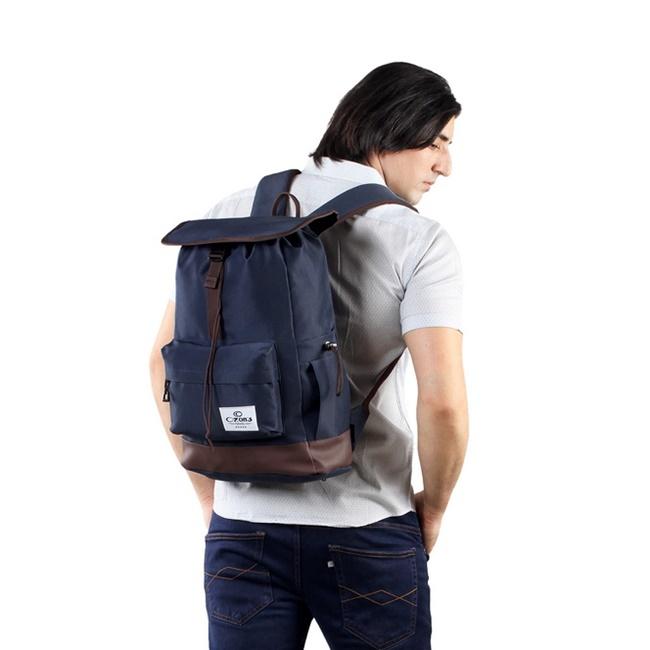 Ozone Tas Pria Laptop Backpack 158 Authentic Cordura Tas Kerja Tas Kuliah Cordura + Raincover - Biru Tua