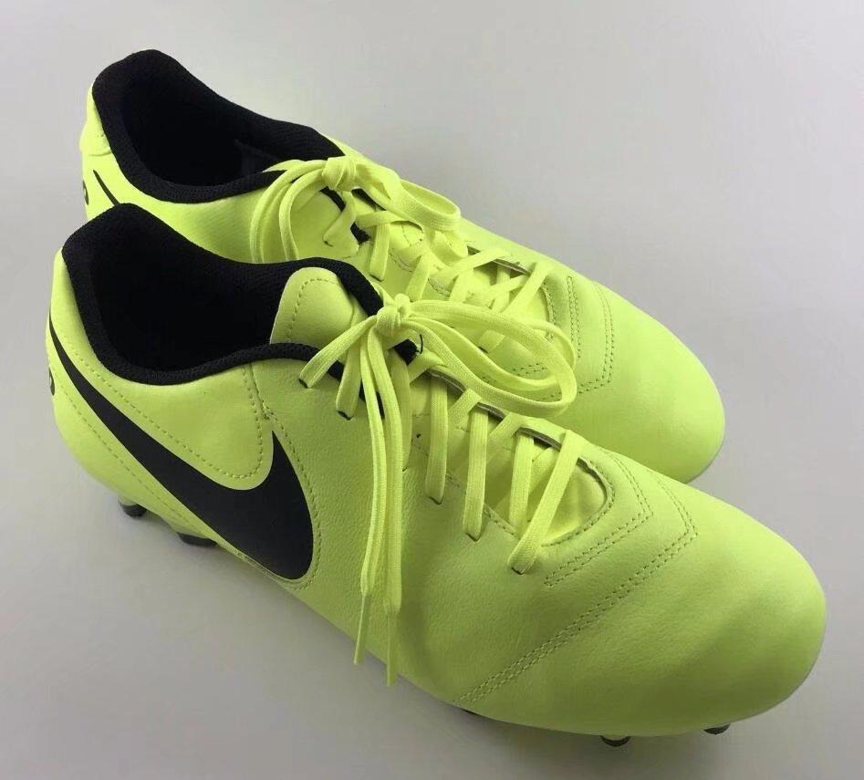 Nike Pria TIEMPO GENIO II KULIT Firm Ground Sepak Bola Shoe Cleat Hijau 819213-707 US7.5 8 Rhk