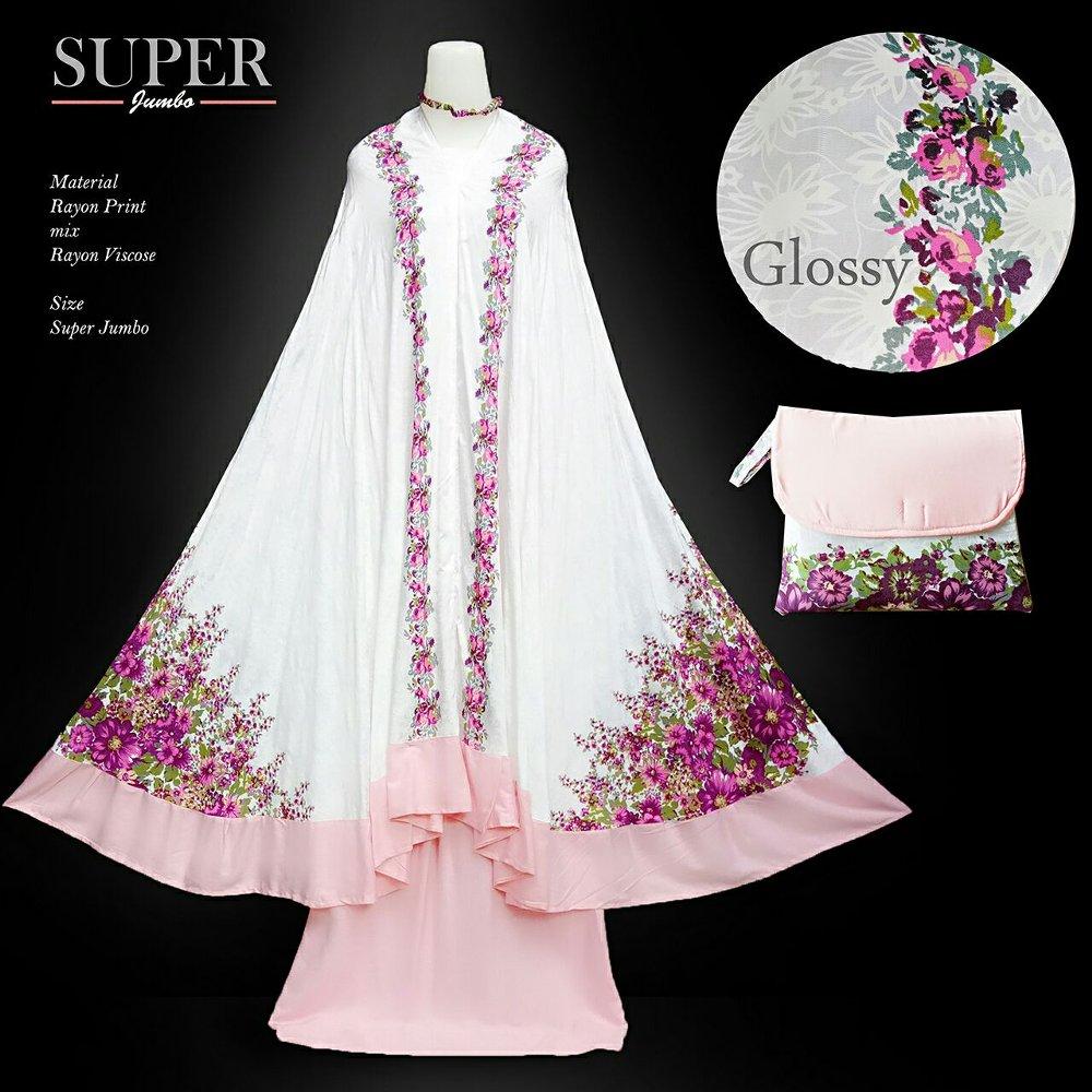 Mukena Bali Glossy White-Peach di lapak Grosir mukena grosirmukena880