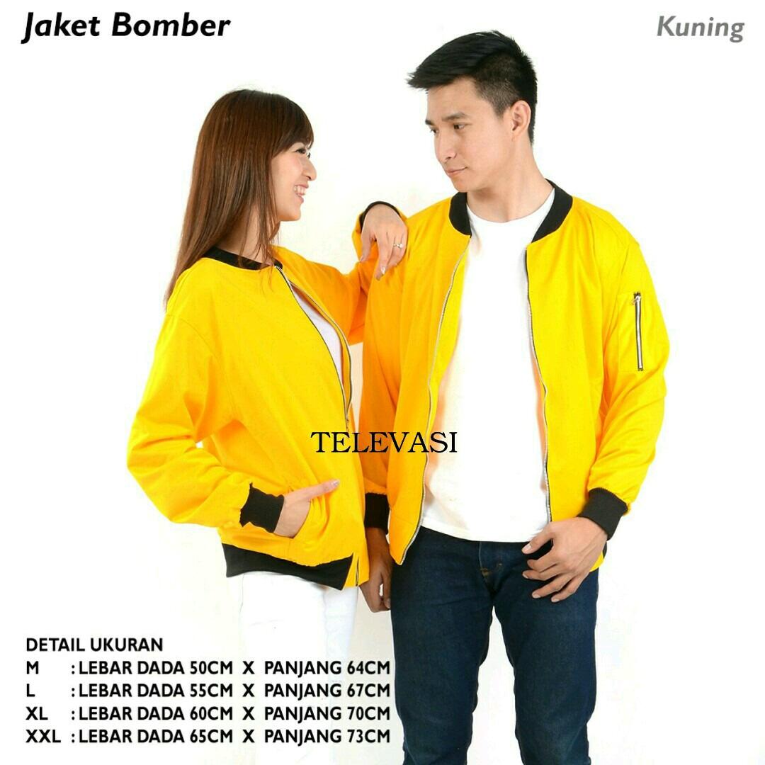 TELEVASI JAKET BOMBER KUNING SIZE M-XXL (PRIA & WANITA)