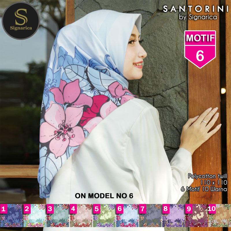 Hijab Segi Empat SANTORINI 6 By SIGNARICA - Jilbab kerudung MOTIF