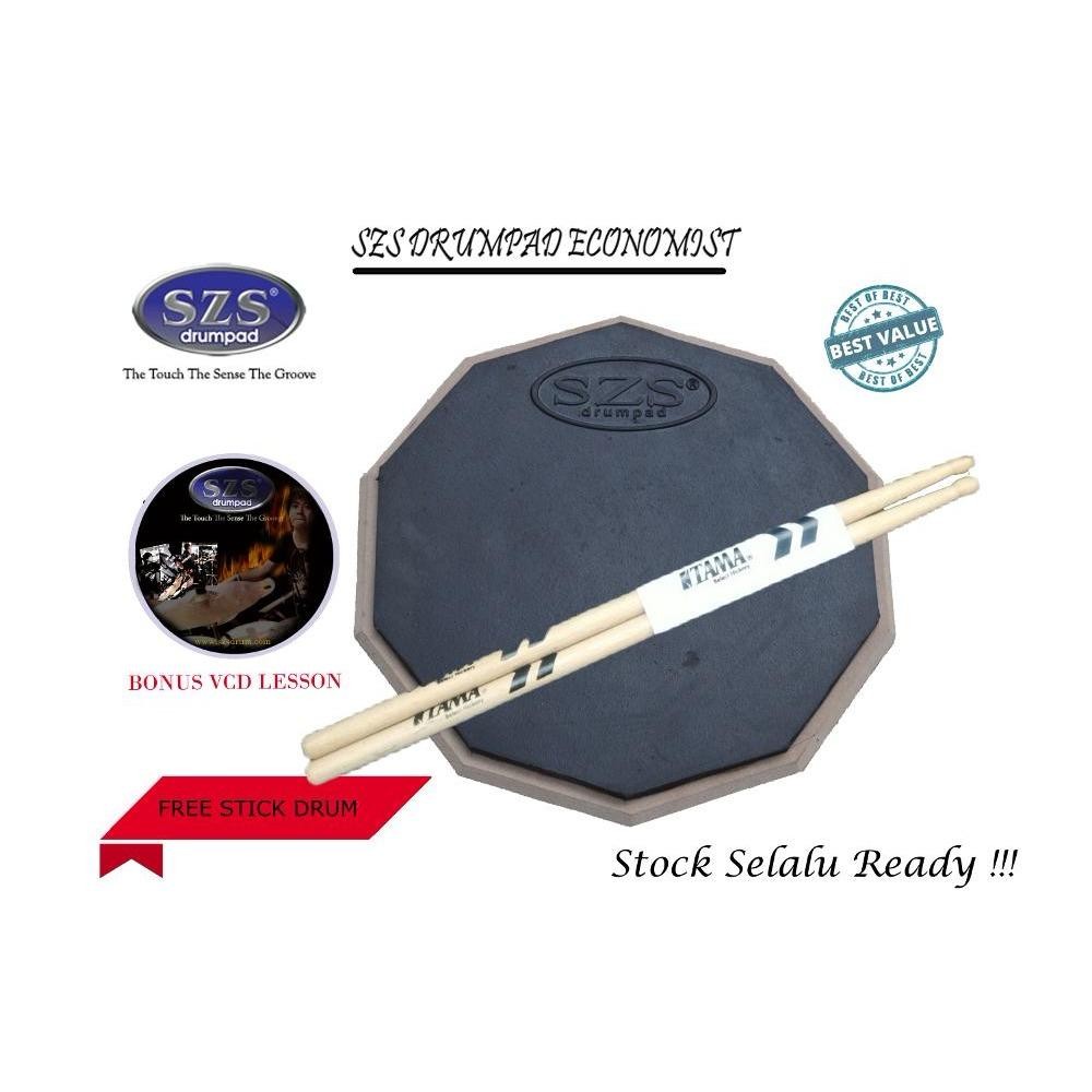 SZS DRUM PAD ECONOMIST 11 Inch+Bonus VCD Lesson Go ShoppingNow
