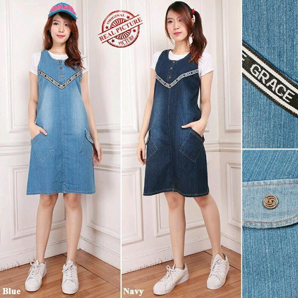 Promo Hanya Hari Ini So Joanita Overall Wearpak Baju Kodok Jumpsuit Rok Pendek Jeans Wash Fit To XL