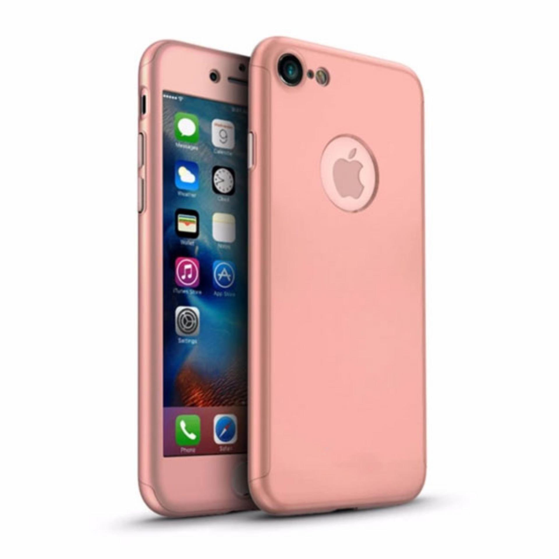 LOLLYPOP TPU 360 Case Apple iPhone 6 Plus / 6s Plus Rose Gold Emas Merah Muda Full Protection Cover Case Full Body Case Hp Casing Handphone