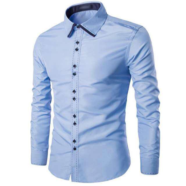 Kemeja / Hem Fonzi I kemeja kantoran formal trendy I kemeja katun I Lengan Panjang Pendek