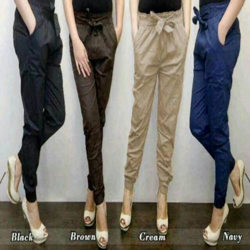 Celana joger panjang wanita terkini dan modelis-long pant - NAVY