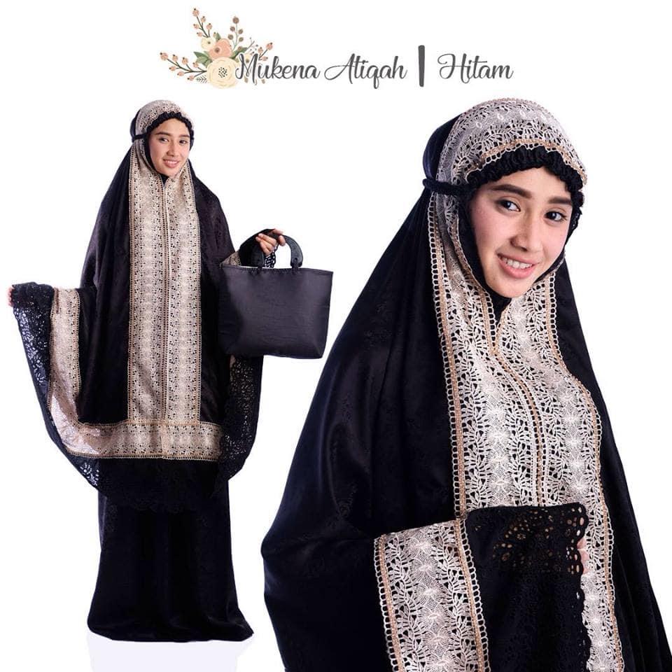 TERLARIS!!! MUKENA DEWASA DOVE ATIQAH HITAM mukena mewah / mukena dewasa / mukena tatuis / mukena anak / mukena bali / mukena katun jepang