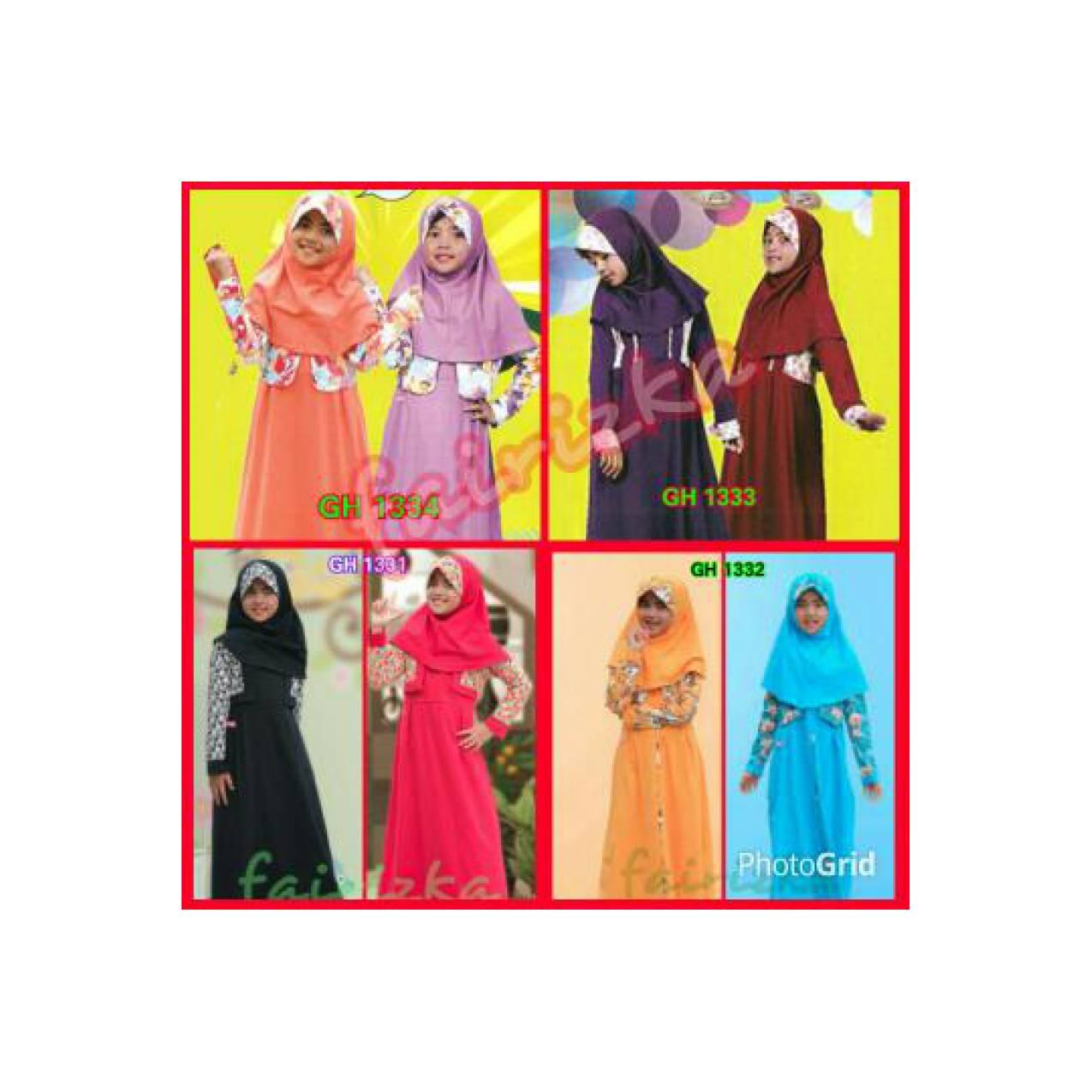 Jual Gamis Anak + Hijab, Rahnem Kids GH, size XXL Baru | Baju Gaun /
