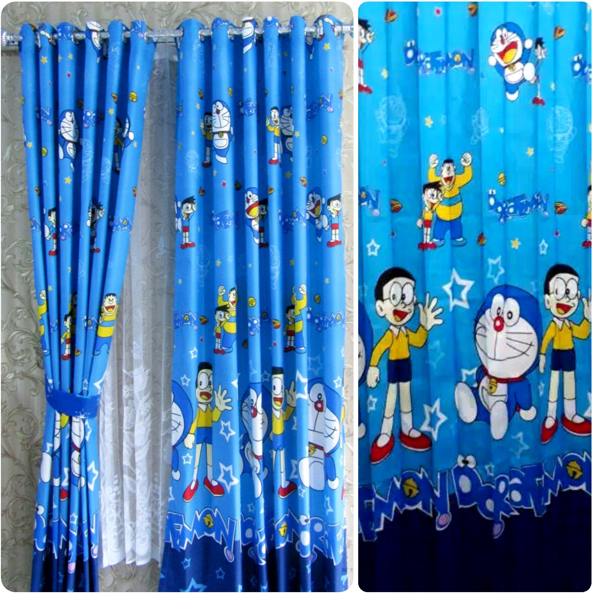 Gorden Katun Karakter Winnie The Pooh Blue Harga Online 