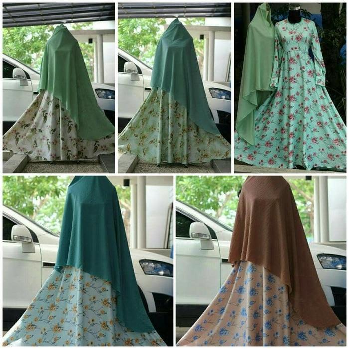BEST SELLER Dress Maxmara Motif Bunga/ baju gamis murah / baju gamis dress / baju syari ORIGINAL