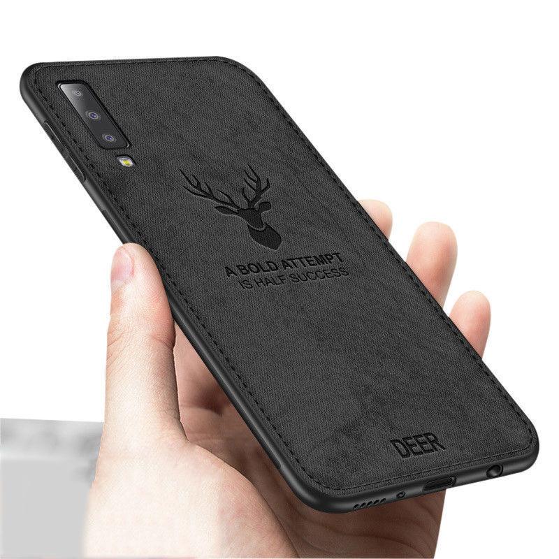 For Samsung Galaxy A7 2018 Hybrid Soft Fabric Slim Matte Case Cover Casing