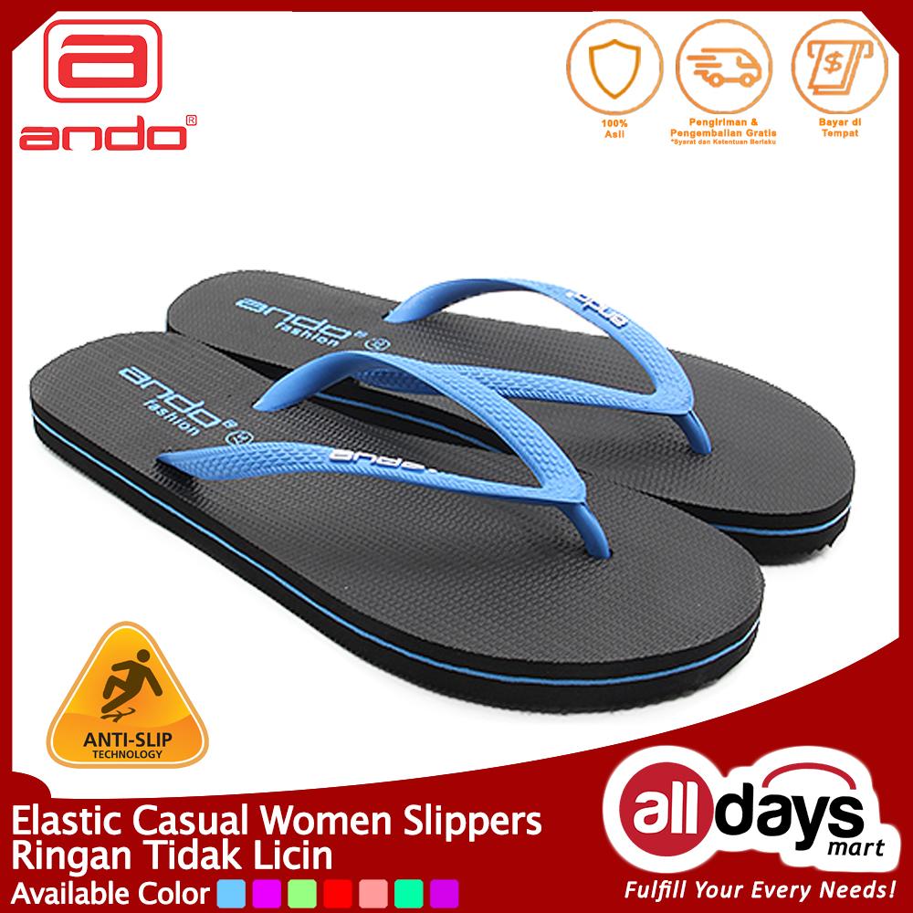 Ando Sandal Jepit Wanita Nice Like - Biru Size 36-40