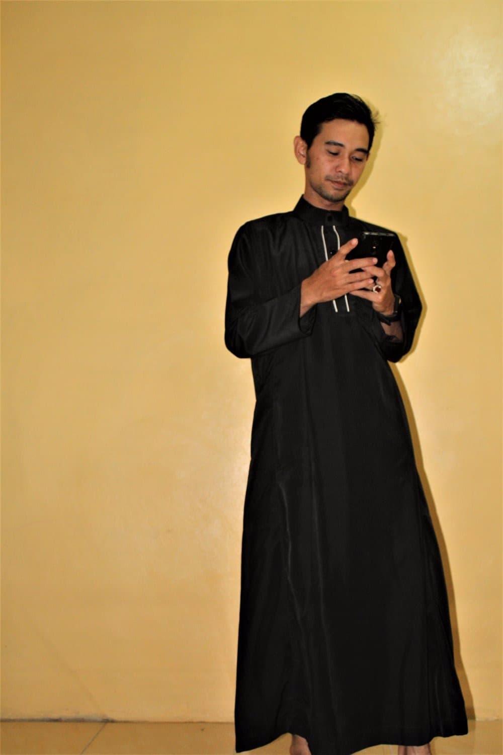 New Baju Koko Gamis Pria Laki Arab keren