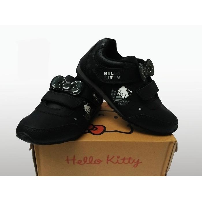 SEPATU ANAK PREMPUAN HELLO KITTY UMBRELLA HITAM, SEPATU ANAK TK PEREMPUAN KETS / SEPATU OLAHRAG ANAK KTS KT CASUAL FULL HITAM / SEPATU SEKOLAH ANAK PREMPUAN CEWEK WANITA TERBARU MURAH KETS KET