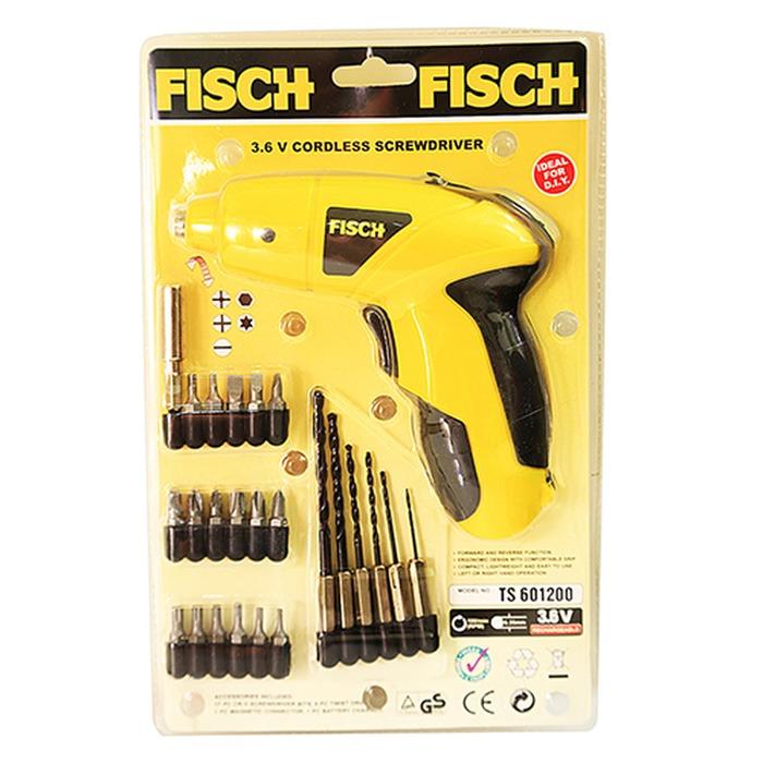 Fisch Mesin Bor Obeng Baterai Cordless Screwdriver