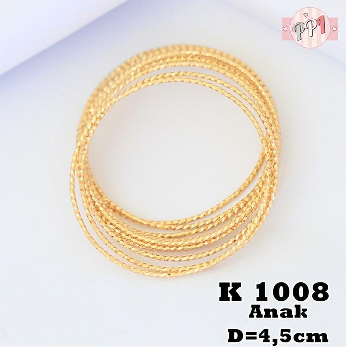 Gelang India Anak Set Isi 12 Gold Lapis Emas 18k NK19
