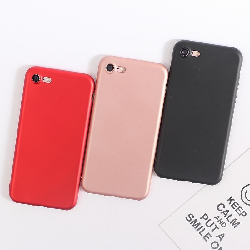 Selubung Ponsel Sederhana Merah Tahun Baru Selubung 8 Plus/7 Plus Silikon Lunak