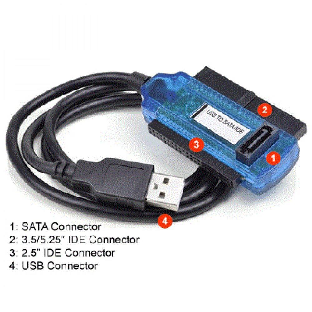 Konverter Kabel USB ke IDE SATA HDD 2.5 3.5 Hardisk PC Komputer Laptop