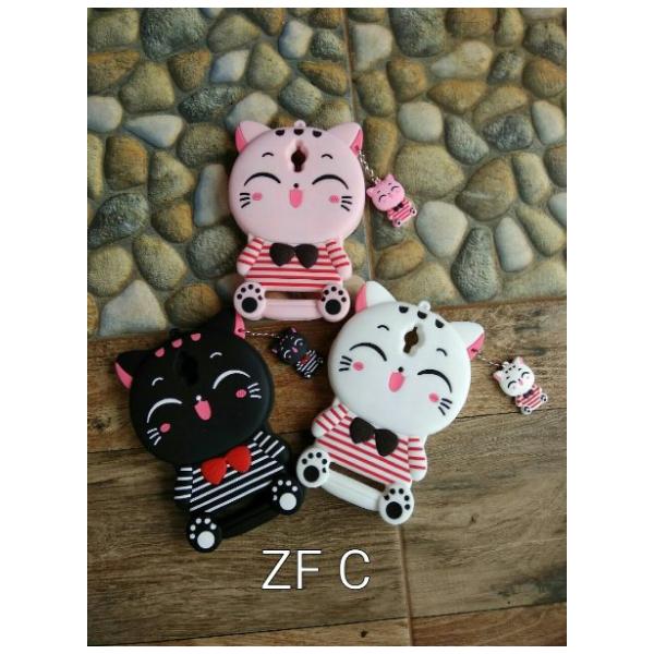 New Case 4D Kucing For Asus Zenfone C (Cover Hp Lucu) /Silikon /Boneka /Karakter /3D /Kartun /Multiwarna