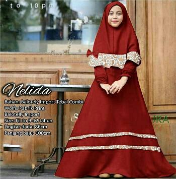 Honeyclothing Dress Muslim Anak Yasnia / Dress Anak Perempuan / Baju Muslim Anak / Gamis Anak