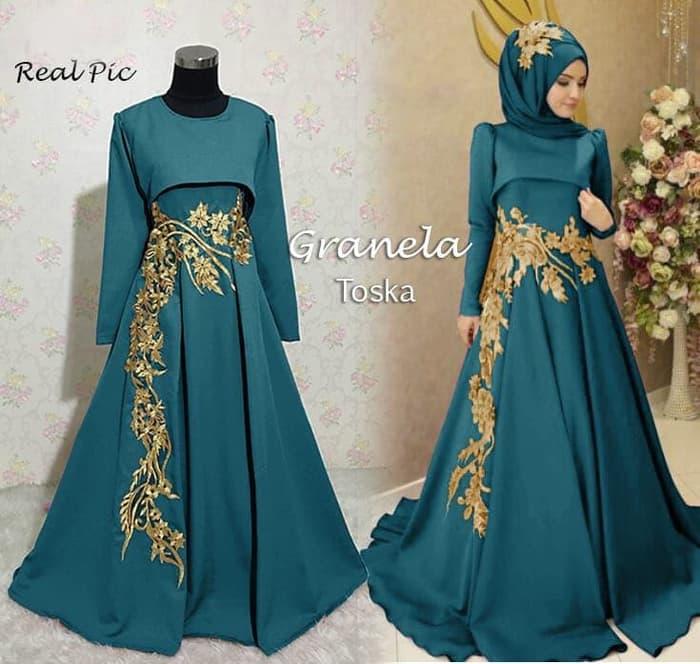 MURAH BARANG OKE NEW BARU !! GAMIS NIBRAS NB 120 DISKON 10% READY WARNA BIRU DONGKER DAN UNGU TUA