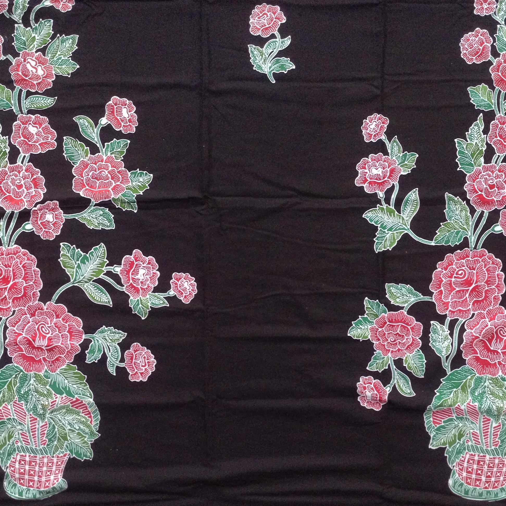 Kain Batik Encim Hitam Polos