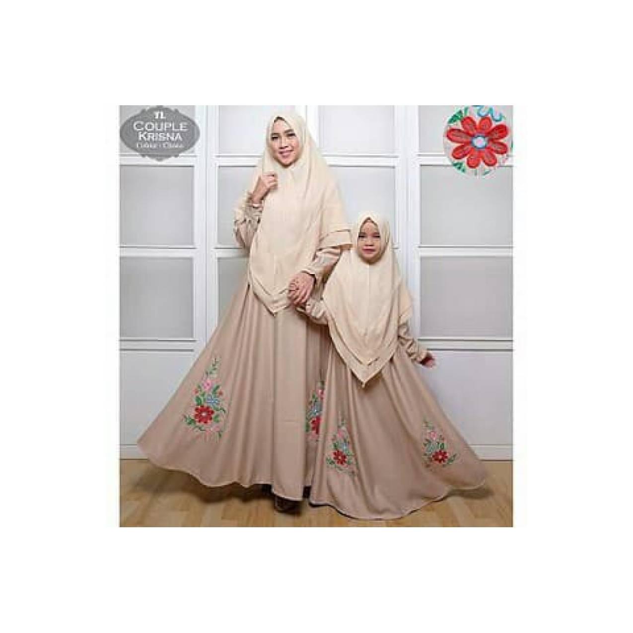 CITRA COLLECTIONSS PROMO MUSLIM GAMIS COUPLE KRISNA BORDIR MOTIF BUNG