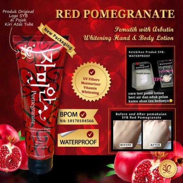 Red Pome Whitening Lotion Original BPOM - 200ml Tidak Luntur Saat Terkena Air