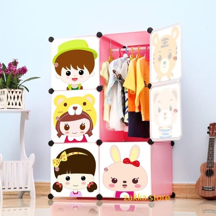 Rak Lemari Baju Multifungsi Cabinet Wardrobe Lemari Anak Plastik 2-6-6 @ lemari plastik napolly pakaian gantung baju rovega murah 4 2 susun lion star napoly club
