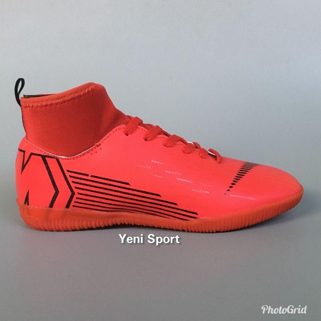 Sepatu Futsal Bola Anak Nike Mercurial Adidas RedBlack