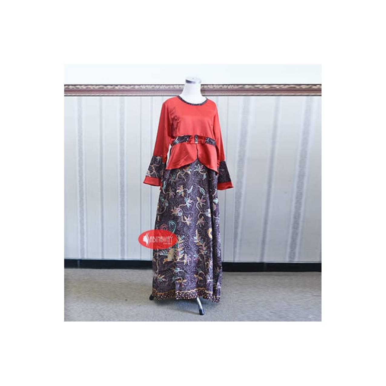 Gamis batik muslim kombinasi exclusive 141