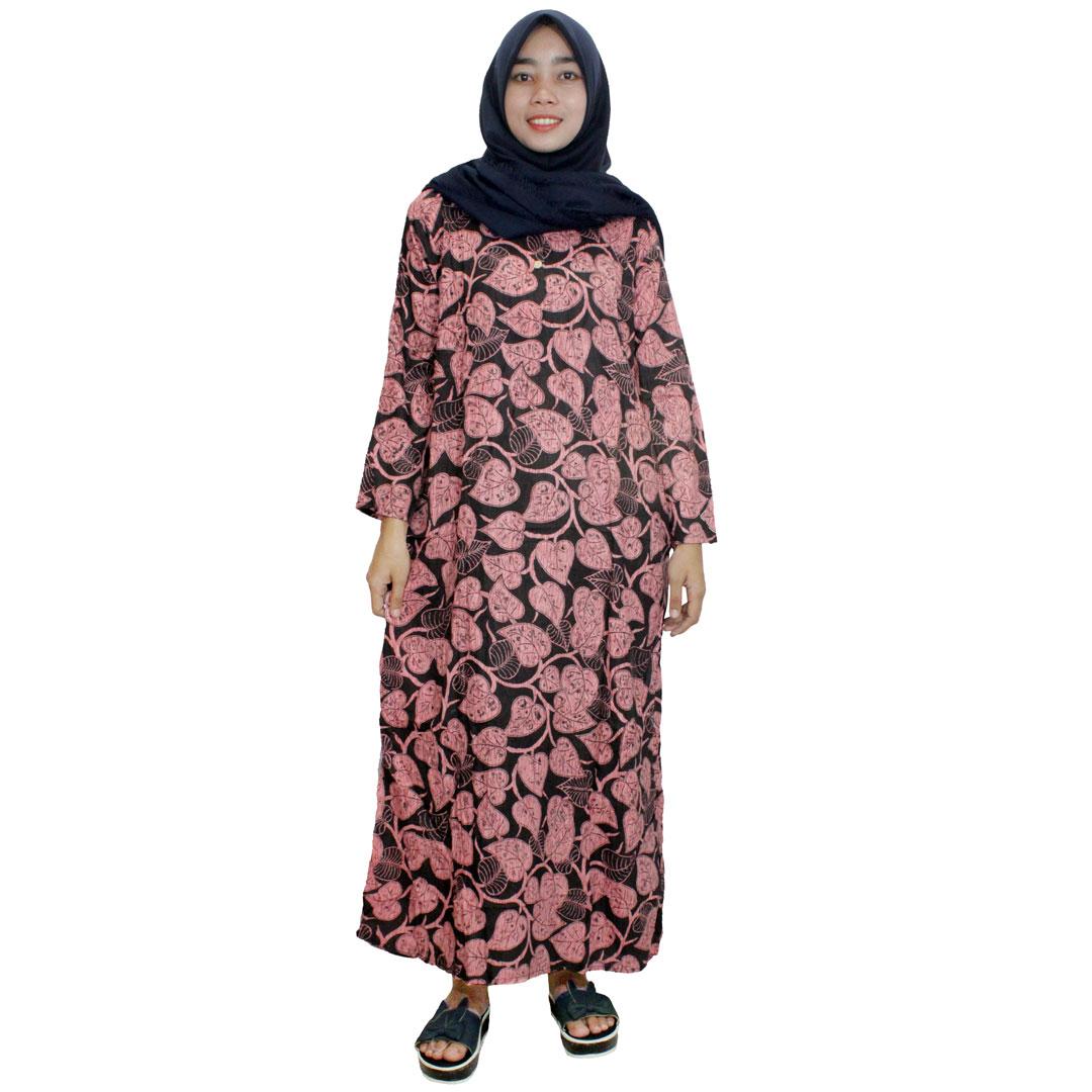 Longdres Batik, Daster Lengan Panjang Batik, Baju Tidur, Piyama, Kancing, Daster Bumil, Busui (LPT001-63) Batik Alhadi