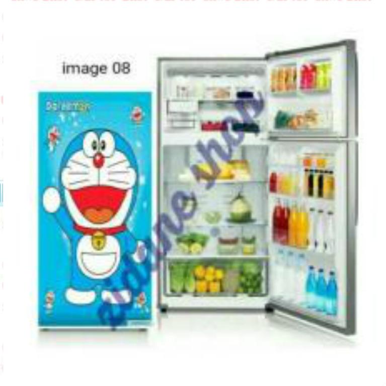 Wall Stiker Kulkas 1 Pintu Wallpaper Kulkas 1 Pintu karakter( gambar random)