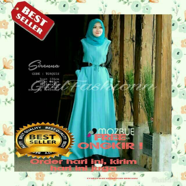 GAMIS MURAH SIRENNA DRESS BL - warna tosca