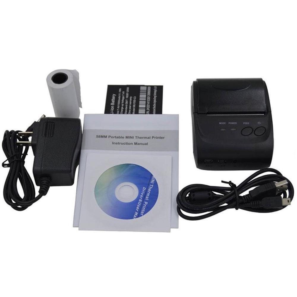 Mini printer kasir zjiang portable bluetooth thermal pos zj-5802 printer kecil buat mesin kasir 5802