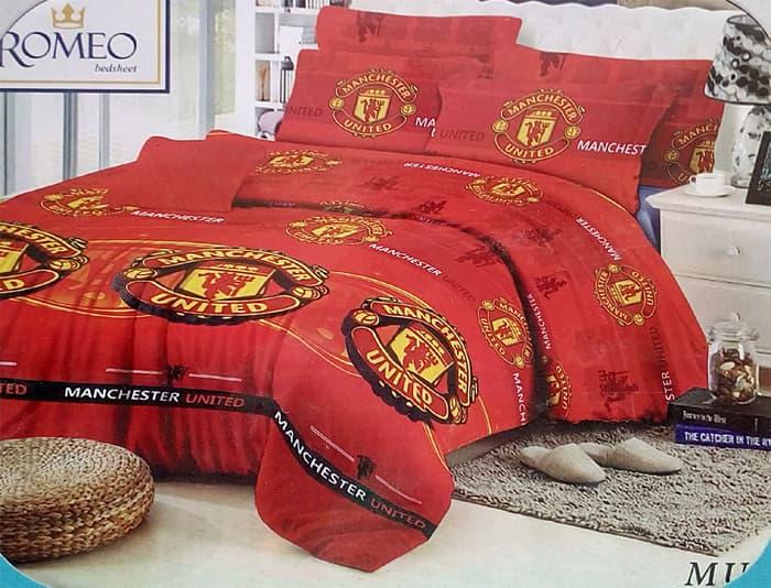 PROMO PALING MURAH Sprei Romeo ukuran 160 x 200 / Queen / No.2 - Manchester United TERLARIS