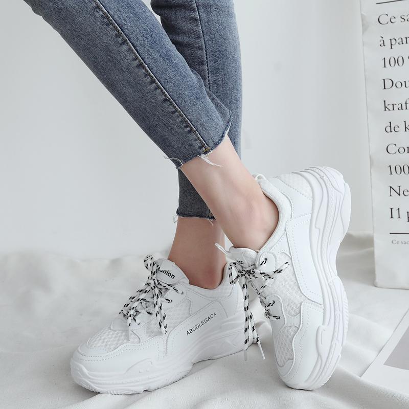 Dalam Sepatu Wanita Musim Semi Baru Sepatu Sneakers Super Api (Putih)