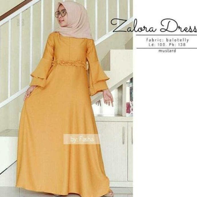 Diskon 35% Baju Atasan Muslim Murah / Gamis Murah Zalora Dres Mustrad | Baju Lebaran Muslim Wanita