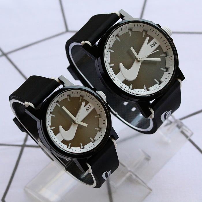 Jam tangan couple nike pasangan bahan rubber / jtr 1229