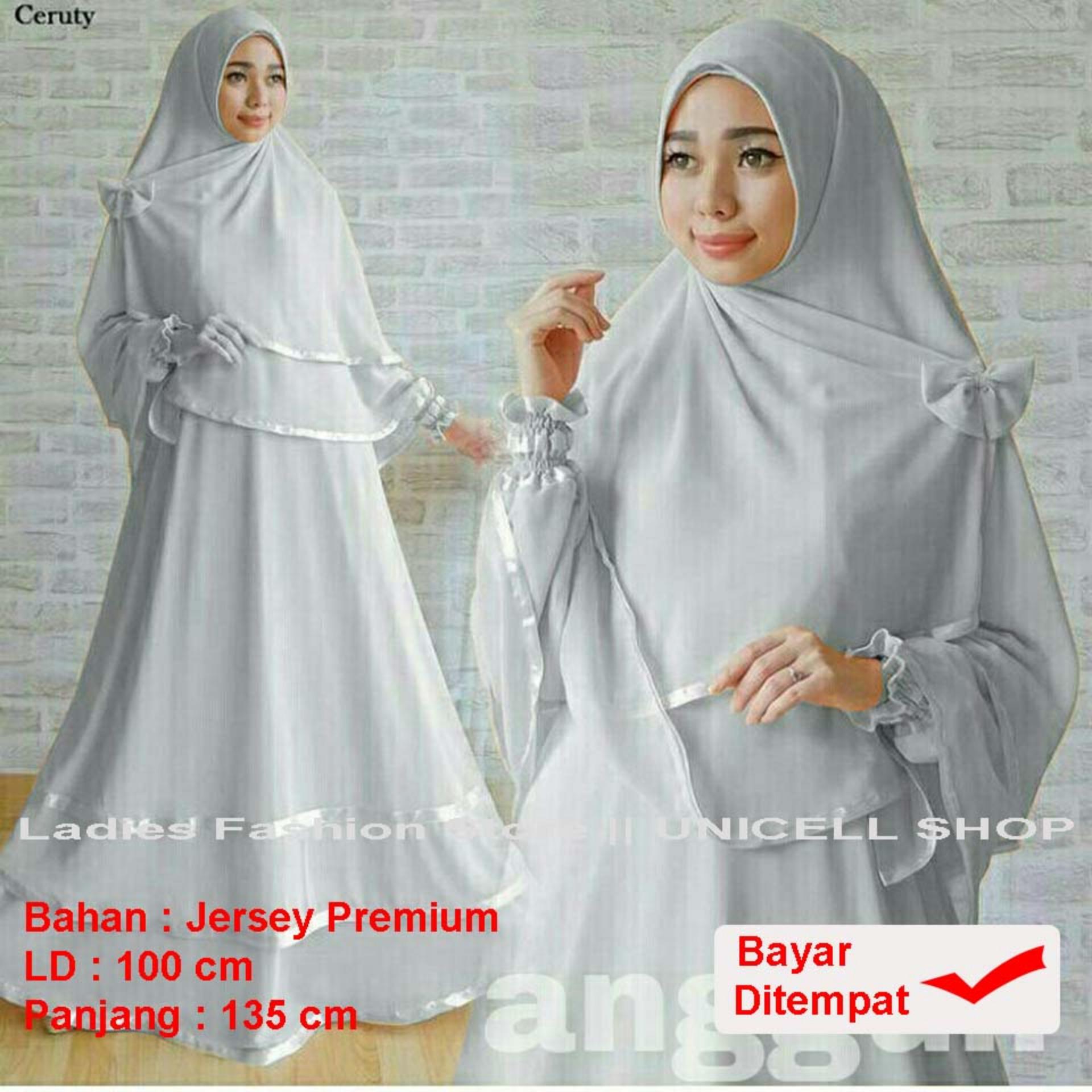 UC Baju Gamis Muslimah syari Fitri Busui / Set Terusan Maxi / Syari Simple Elegant / Baju Muslim Wanita / Kebaya Modern (ggunan) 1N - Abu /Hijab Muslimah / Baju Muslimah Wanita / Syari Syari'i Muslim / Gaun Muslim / Long Dress Muslimah Wanita