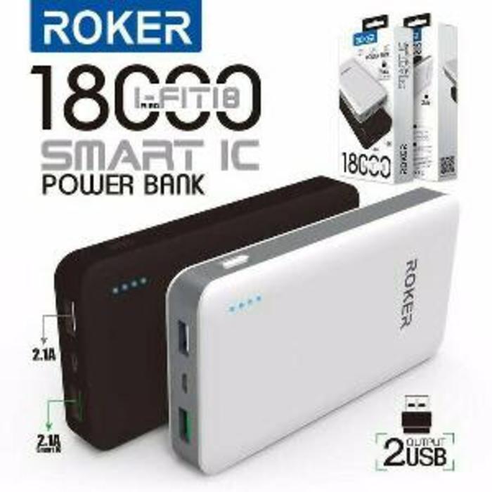Powerbank Roker R180 18000 mAh Power Bank Hippo Vivan Xiaomi Robot