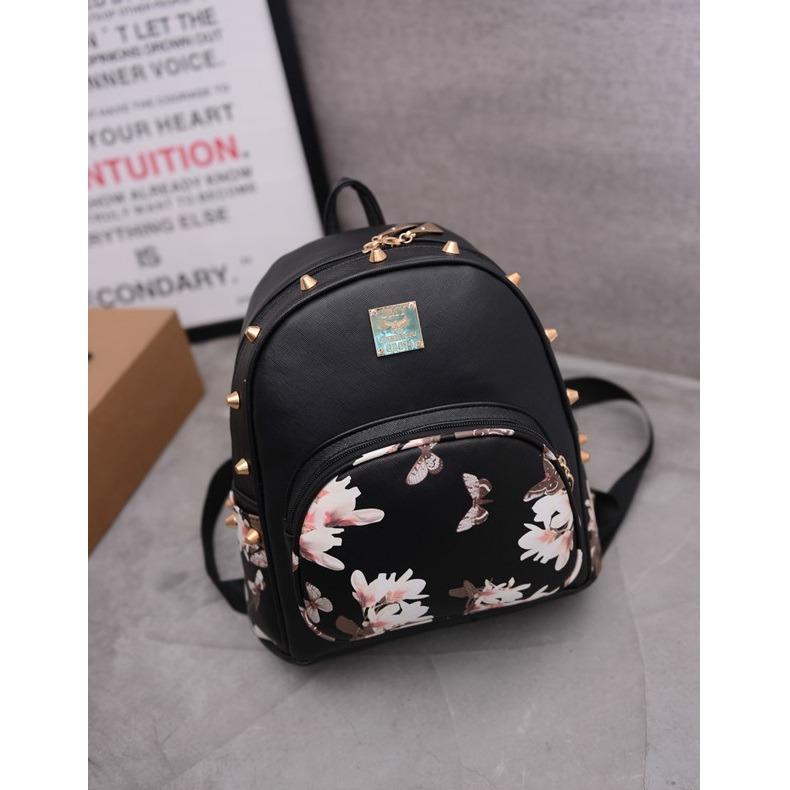 tas ransel kecil bunga kupu Backpack butterfly flower rose bta123