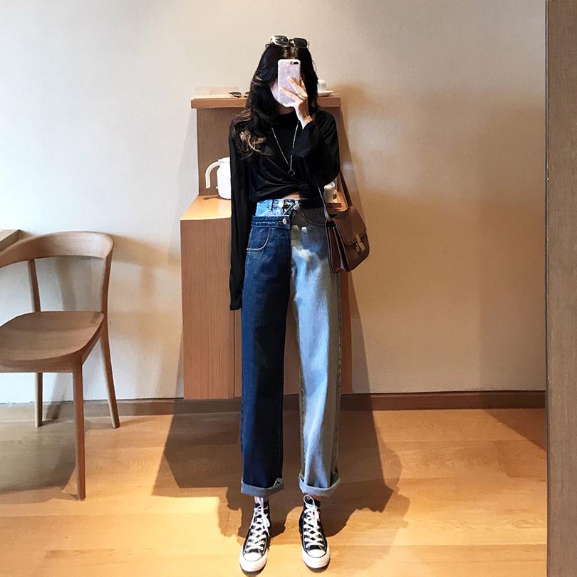 Korean Vintage Style Joint High waist 