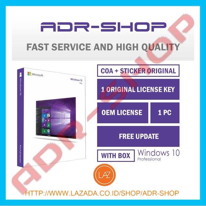Windows 10 Professional Original Lisensi Box Lifetime
