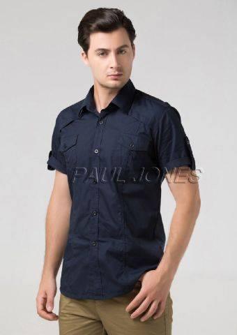 PROMO!!! kemeja pria lengan pendek bahan street navy (hem albert navy VL) TERMURAH KEMEJA / HIJAB / KAOS / PASHMINA / MUKENA / SYARI