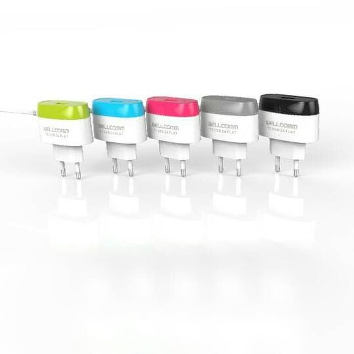 Charger USB + kabel 2A Flat Wellcomm