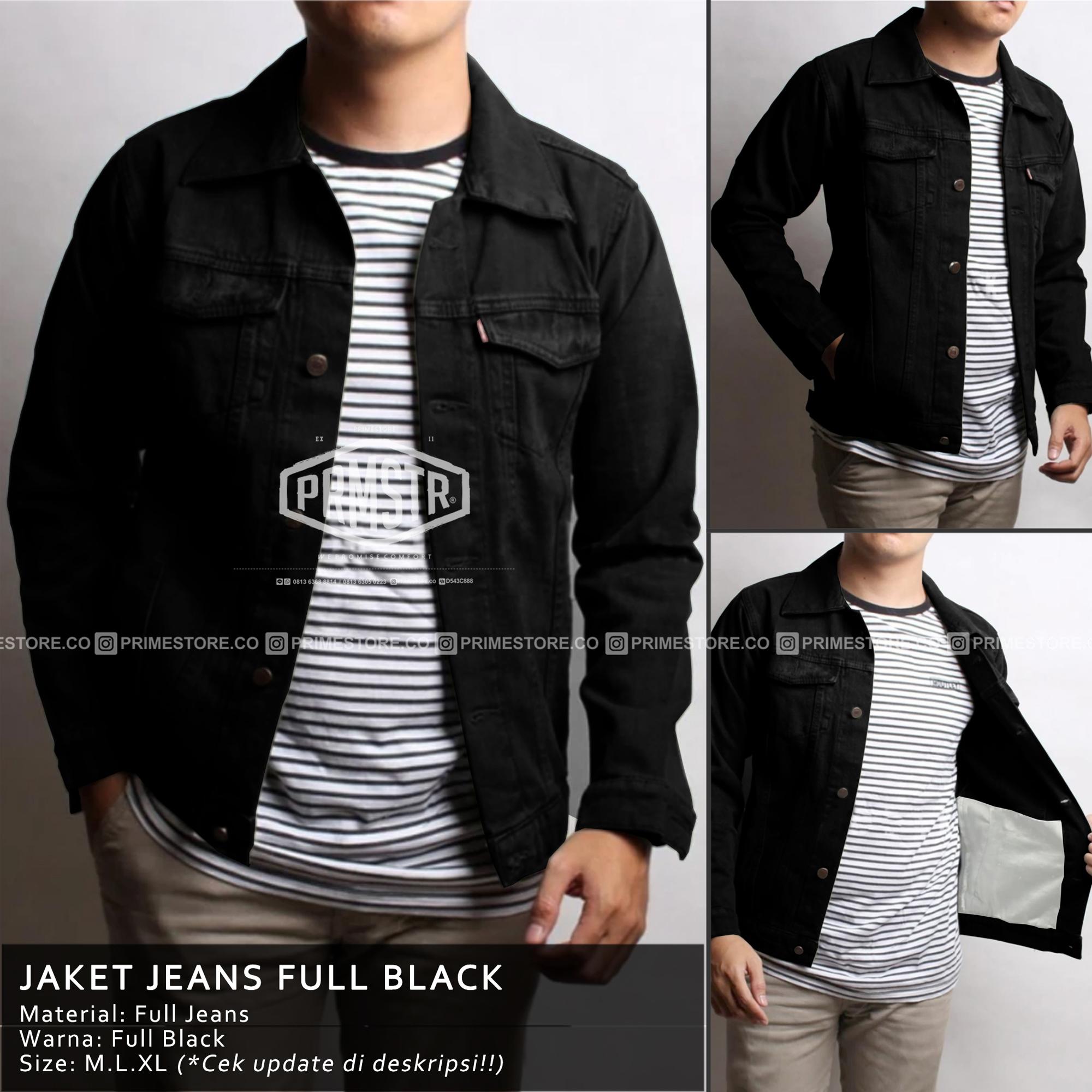 Jaket Jeans Pria Black