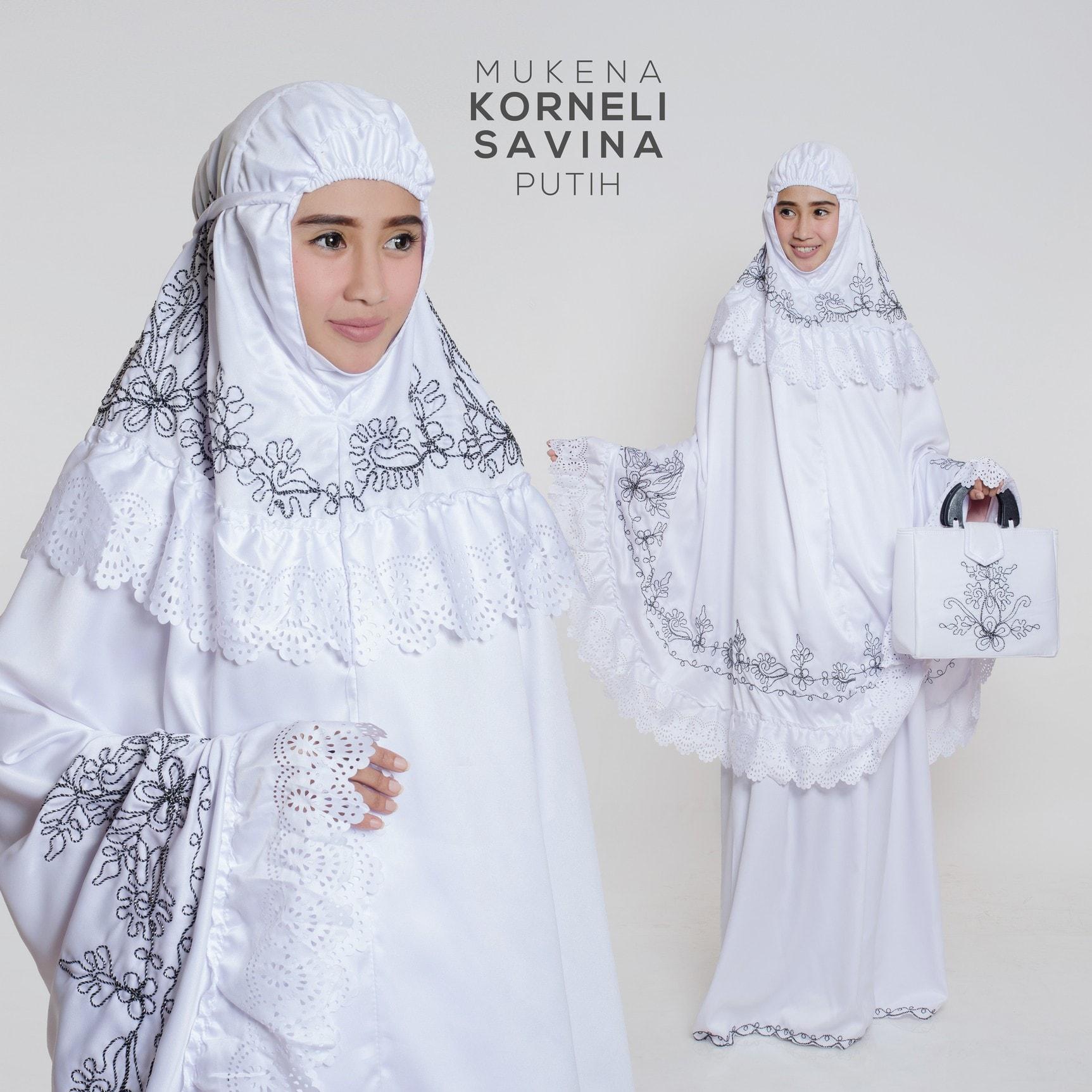 TERLARIS!!! MUKENA DEWASA SAVINA PUTIH mukena mewah / mukena dewasa / mukena tatuis / mukena anak / mukena bali / mukena katun jepang