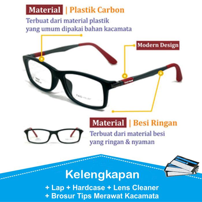 Harga Spesial!! Frame Kacamata Korea Tag Heuer 521 Tanpa Lensa Minus - ready stock