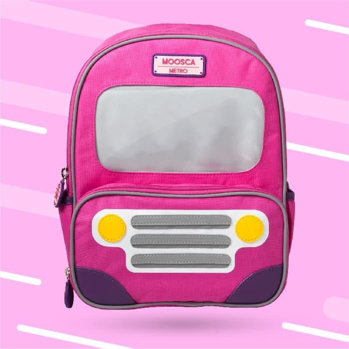 ORIGINAL!!! Moosca BackPack Tas Ransel Anak Bus Bis Unique Import Fuchsia Ungu - Fuchsia - ZMHuLb